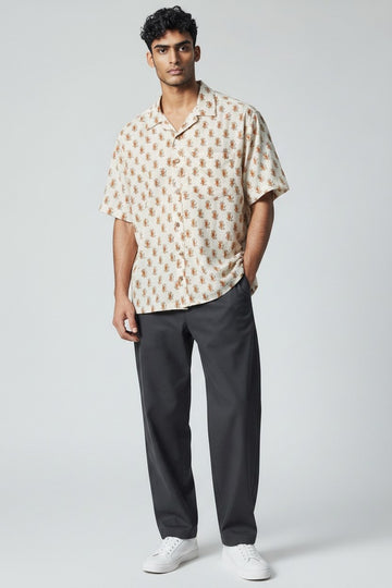 Orange Flower Print