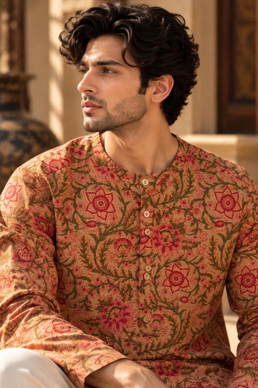 Gulbahaar – Handcrafted Floral Printed Kurta