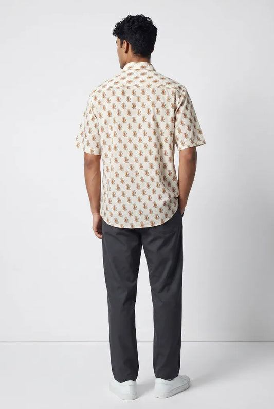 Orange Flower Print
